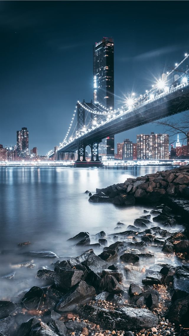 1080x1920 Blue Night - bridge iPhone 8 Wallpaper