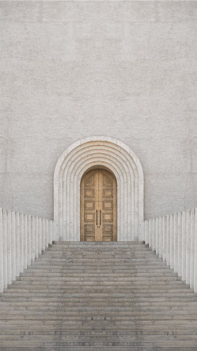 1080x1920 brown wooden door - building iPhone 8 Wallpaper