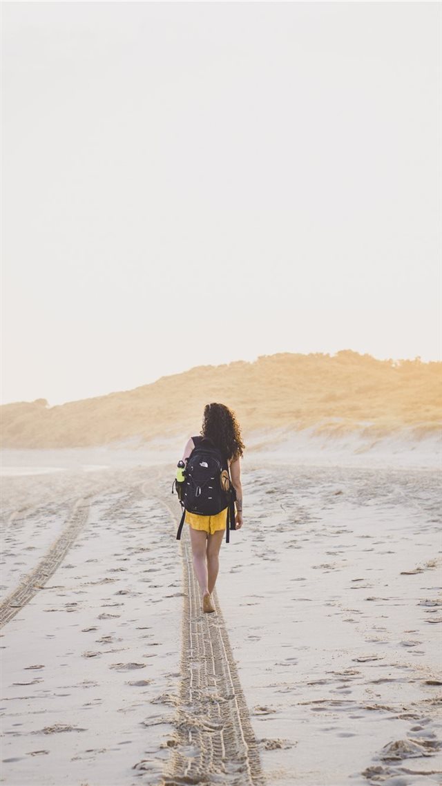 1080x1920 Sunset Beach Girl Walking   Australia Day - australia iPhone 8 Wallpaper