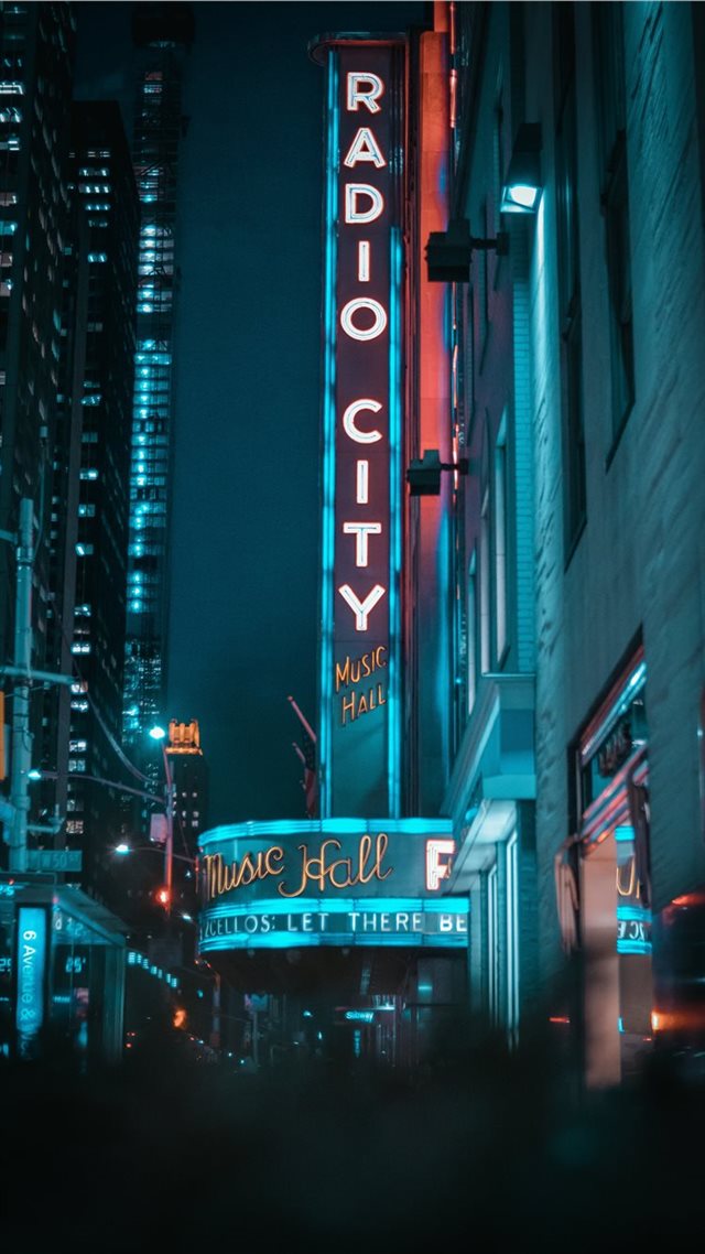 1080x1920 New York - night iPhone 8 Wallpaper
