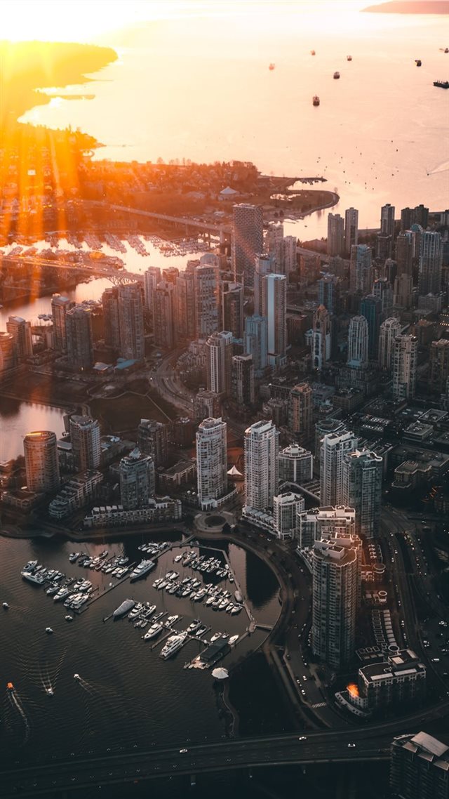 1080x1920 Vancouver  Canada - aerial view iPhone 8 Wallpaper