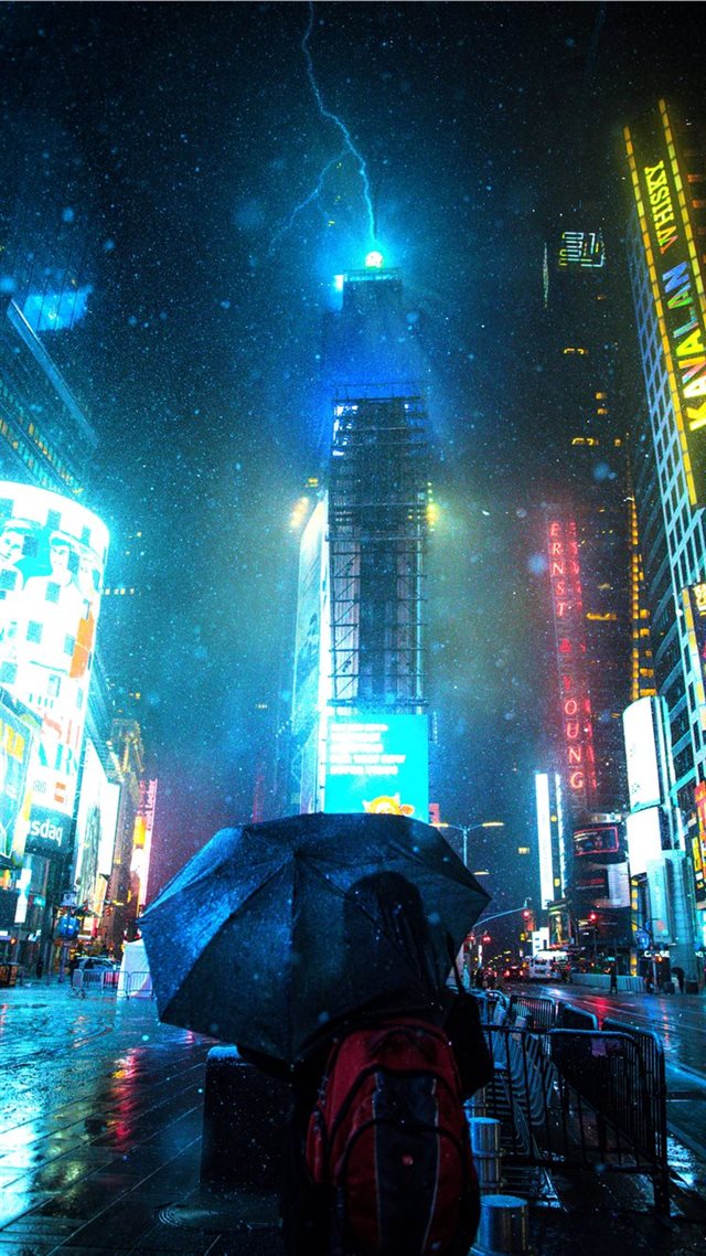 1080x1920 New York - lightning iPhone 8 Wallpaper