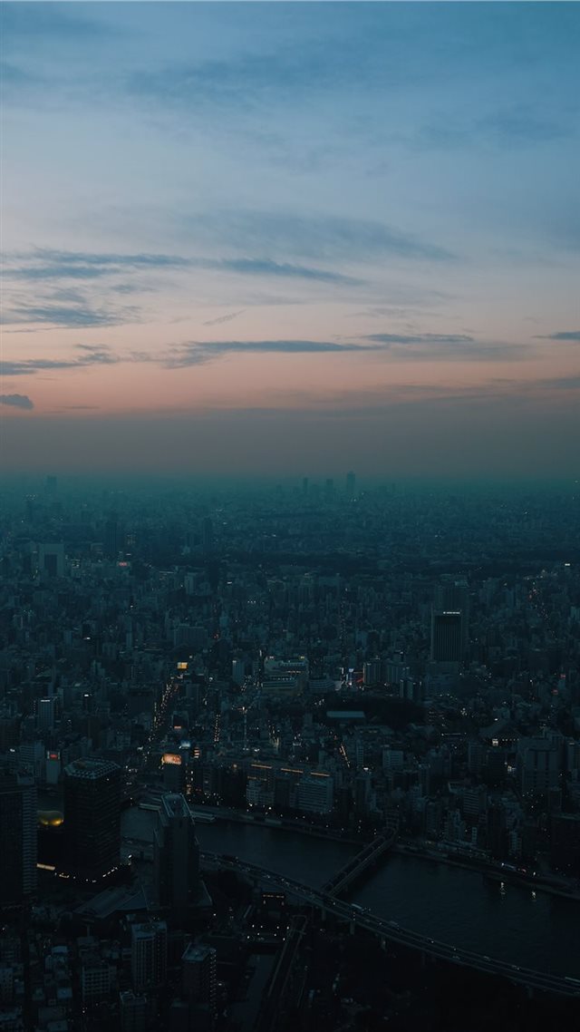 1080x1920 Sundown view on Tokyo city  looking from the Tokyo... - night iPhone 8 Wallpaper
