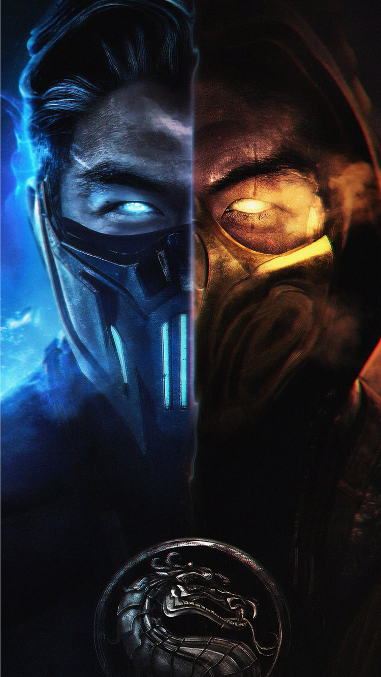 Mortal Kombat Dark Minimal Sub Zero Wallpaper, HD Minimalist 4K