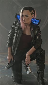 cyberpunk 2077 cosplay girl wallpaper