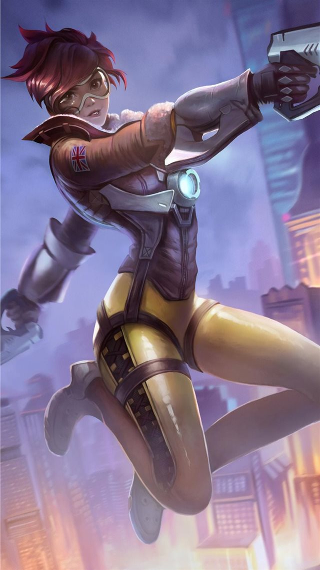 1080x1920 tracer overwatch art 4k - 2019 games iPhone 8 Wallpaper