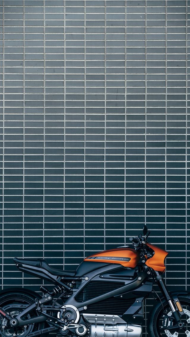 1080x1920 orange and black motorcycle - clock iPhone 8 Wallpaper