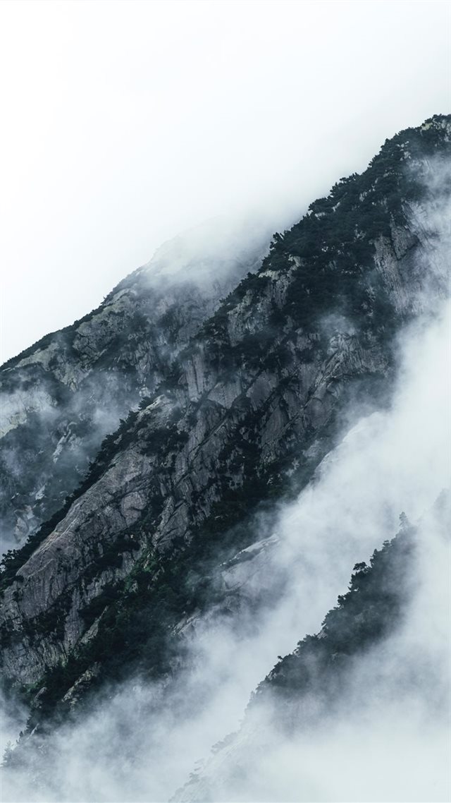1080x1920 grayscale photo of mountain -  iPhone 8 Wallpaper