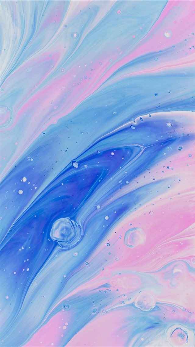 1080x1920 blue and pin abstract painting - clock iPhone 8 Wallpaper