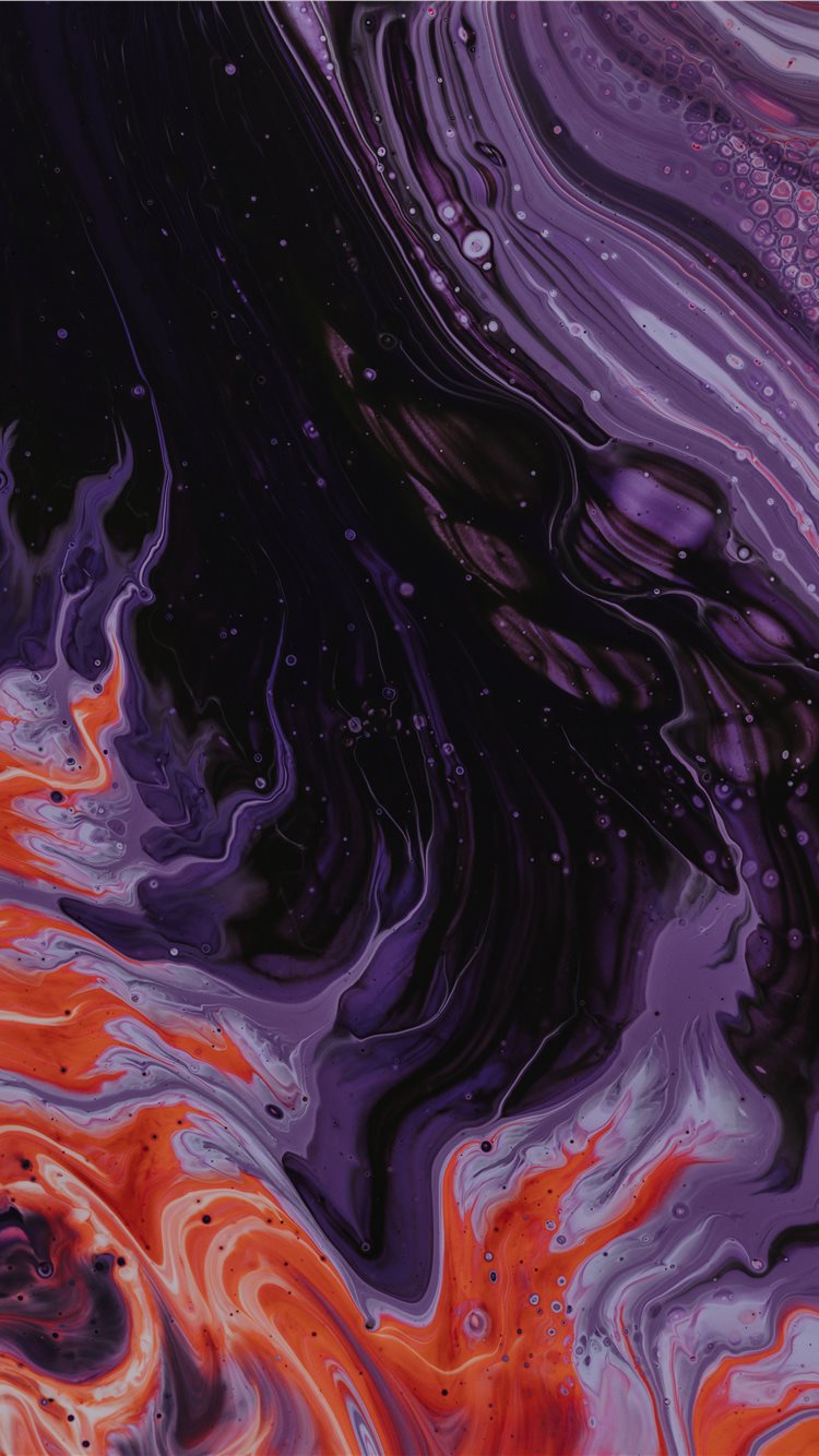 purple black and orange abstract paintin iPhone 8 Wallpapers Free Download