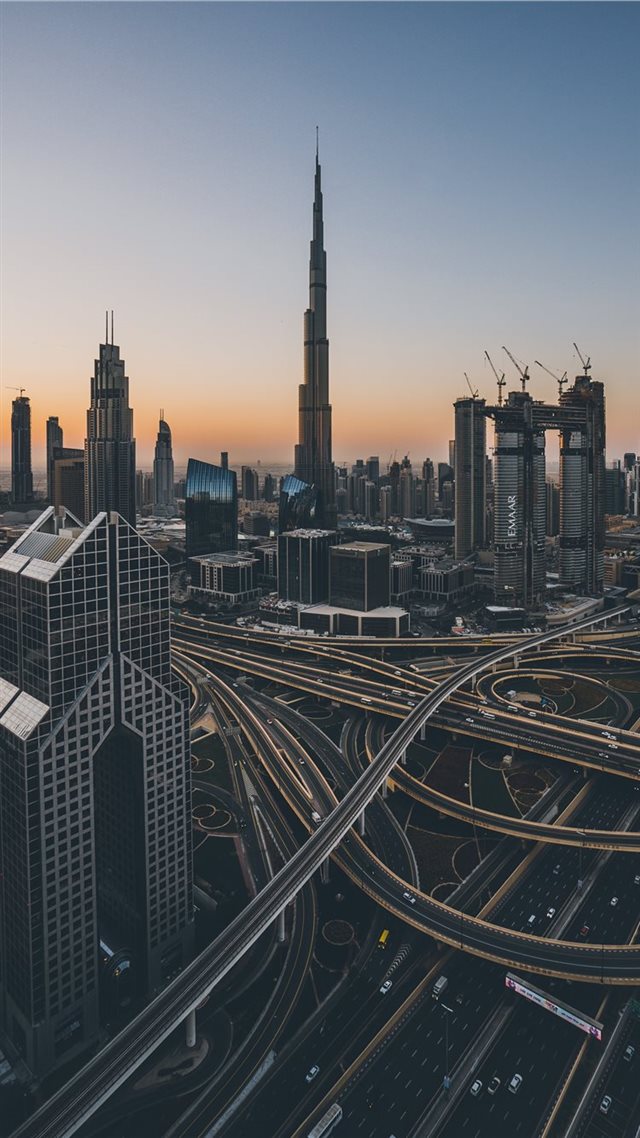 1080x1920 gray high rise building - uae iPhone 8 Wallpaper