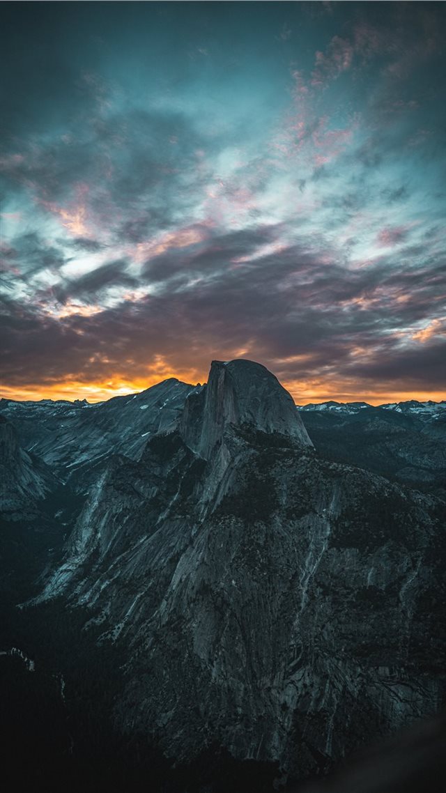 1080x1920 gray cliff - sunset iPhone 8 Wallpaper