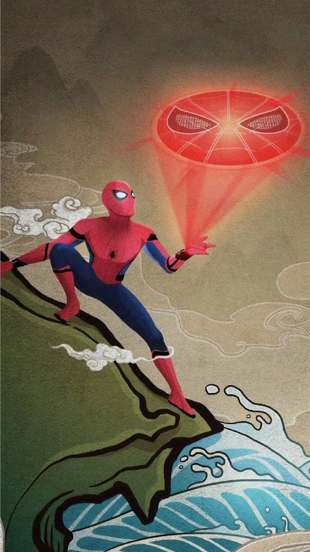 1080x1920 spiderman far from home poster - artwork iPhone 8 Wallpaper