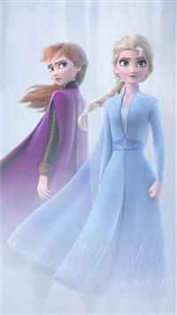 anna and elsa in frozen 2 4k wallpaper