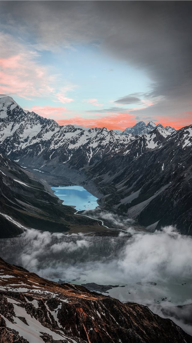 1080x1920 rock mountain covered by snow - scenery iPhone 8 Wallpaper
