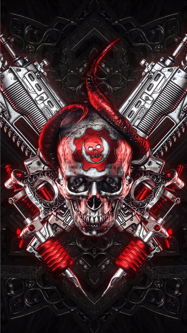 1080x1920 4k gears of war logo art - gears of war iPhone 8 Wallpaper