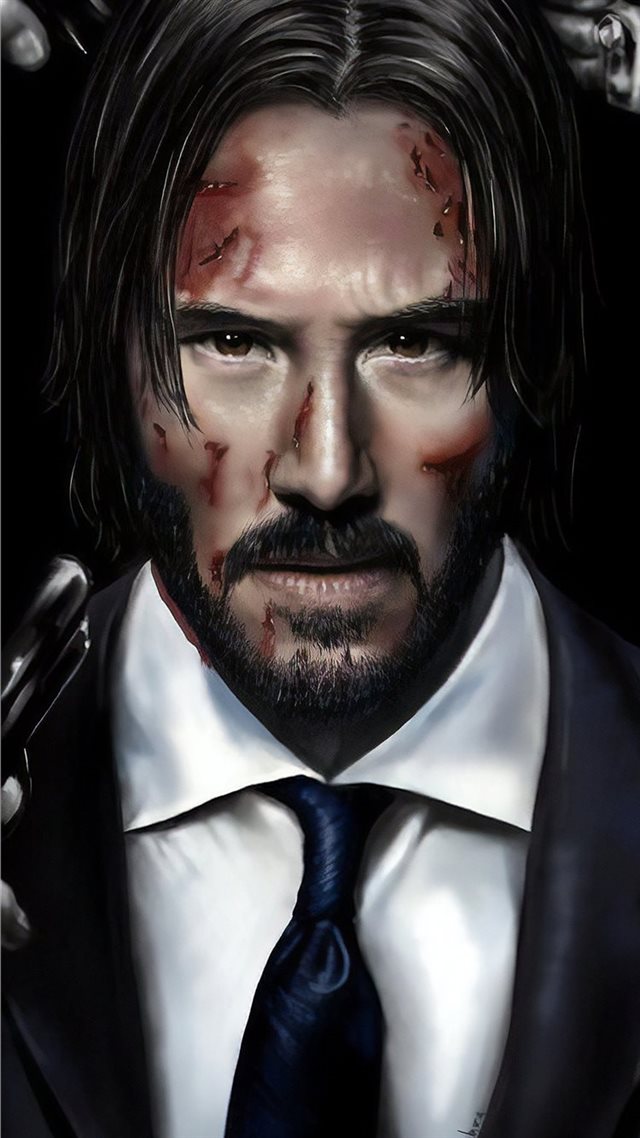 1080x1920 john wick art - keanu reeves iPhone 8 Wallpaper