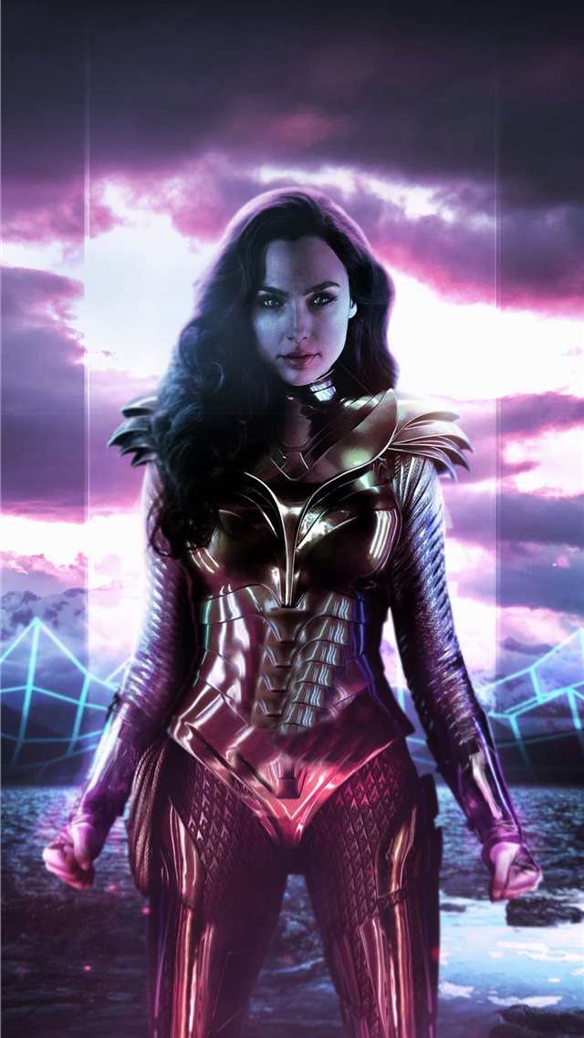 1080x1920 wonder woman 1984 movie 4k neon - artwork iPhone 8 Wallpaper