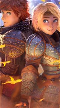 hiccup and astrid 5k wallpaper