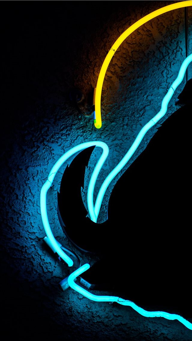 1080x1920 blue and yellow LED light - animal iPhone 8 Wallpaper