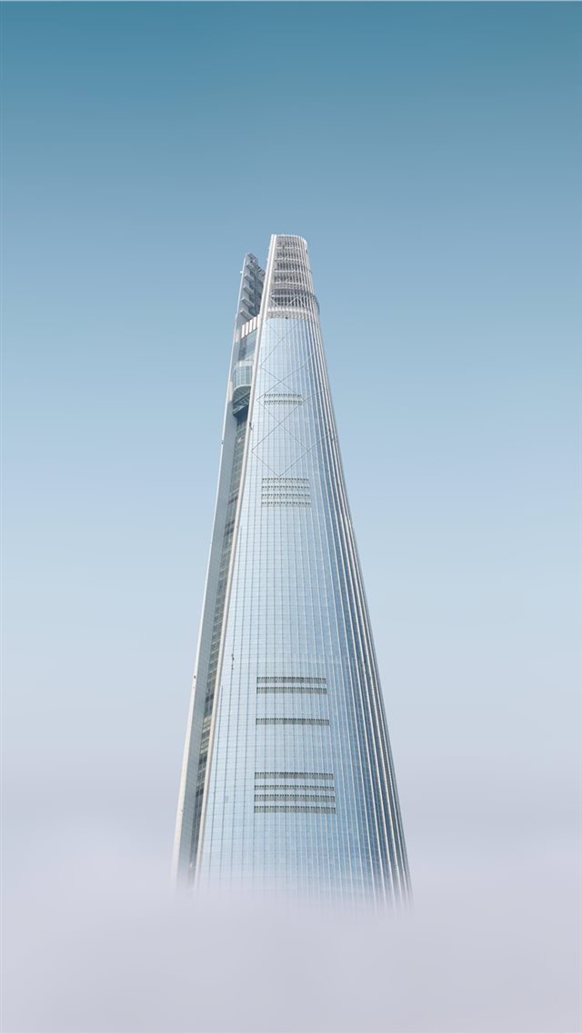 1080x1920 white high rise building with fog -  iPhone 8 Wallpaper