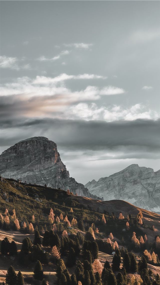1080x1920 landscape photography of gray and green mountain - italy iPhone 8 Wallpaper