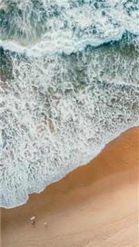 aerial photography of rampaging sea during daytime wallpaper