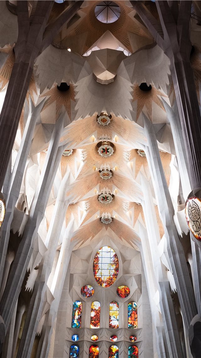 1080x1920 white and brown concrete church interior - brown iPhone 8 Wallpaper