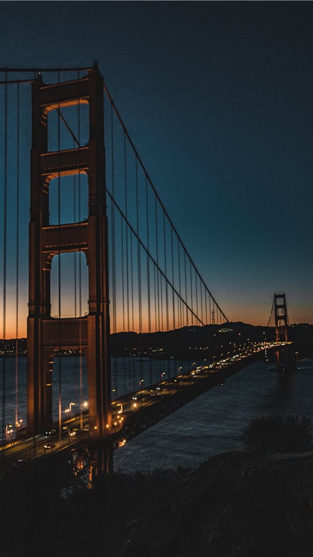 1080x1920 golden gate at night - san francisco iPhone 8 Wallpaper