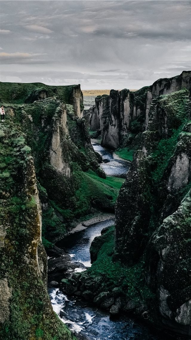 1080x1920 river surrounded by rock formation - iceland iPhone 8 Wallpaper