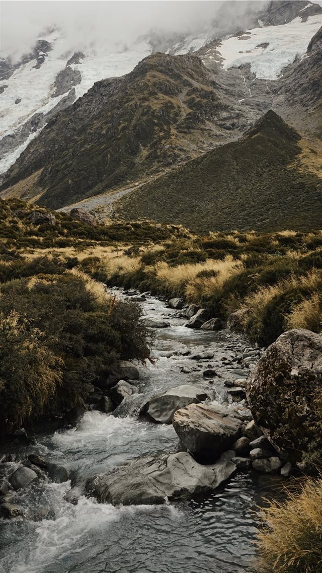 1080x1920 water stream near mountains - water iPhone 8 Wallpaper