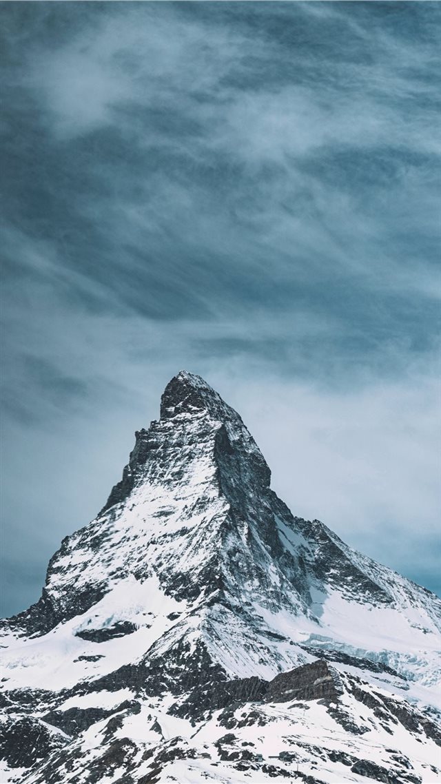1080x1920 snow capped mountain during daytime - blue iPhone 8 Wallpaper