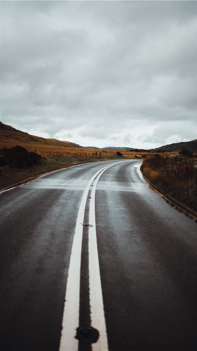 1080x1920 road under cloudy sky - uk iPhone 8 Wallpaper
