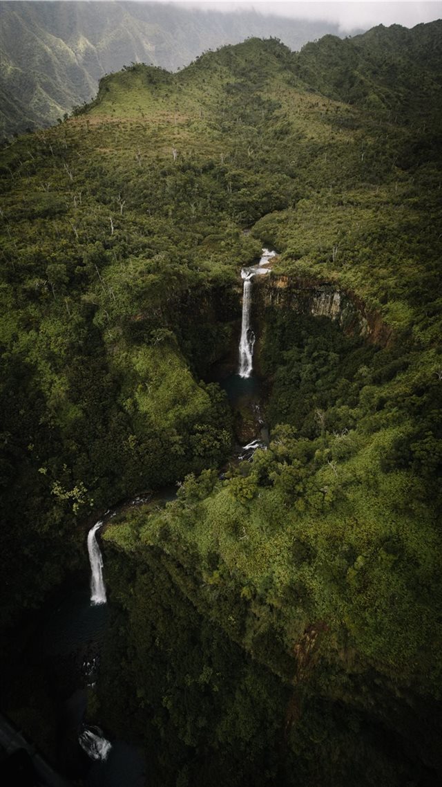 1080x1920 aerial photography of mountain - kauai iPhone 8 Wallpaper