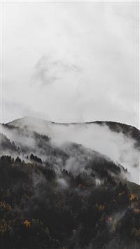 mountains covered with fogs wallpaper