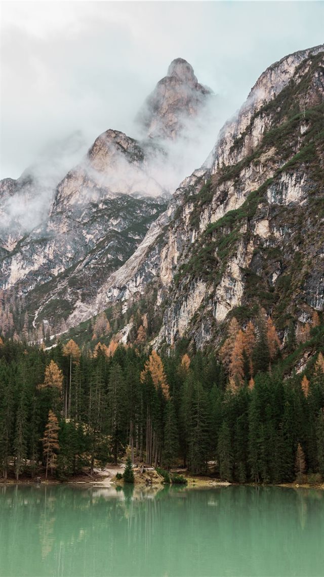 1080x1920 green trees near lake at daytime - italy iPhone 8 Wallpaper