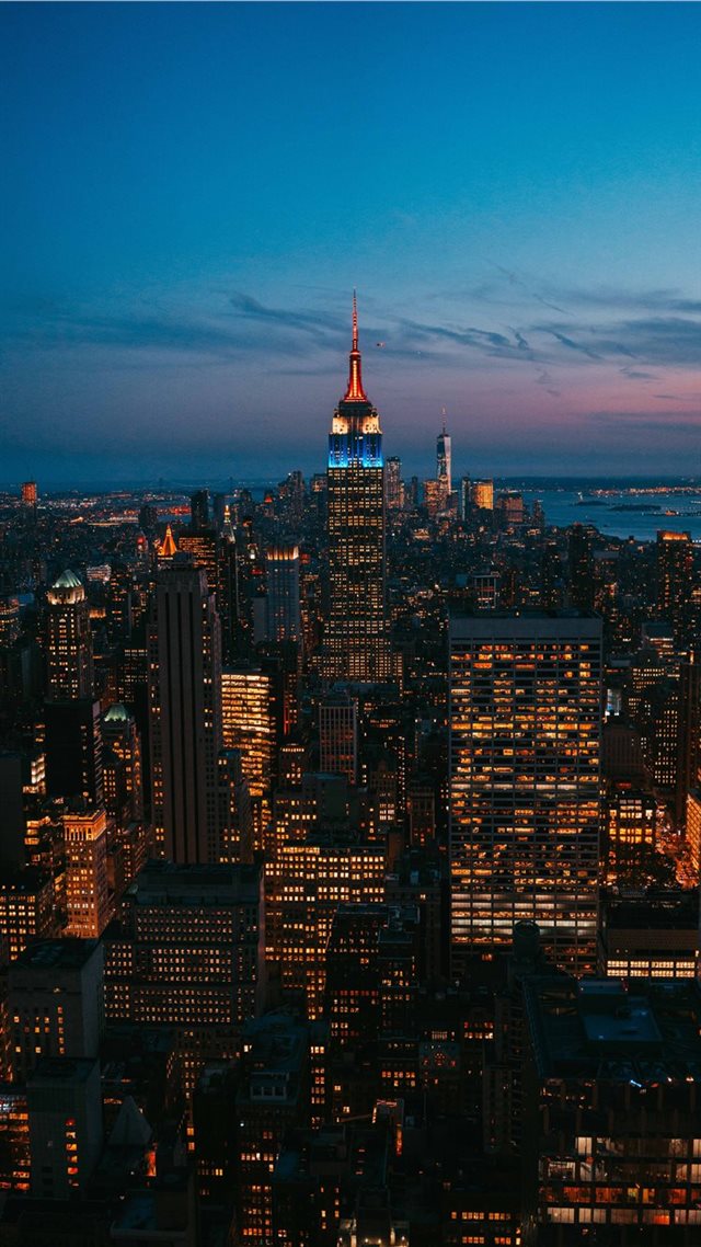 1080x1920 aerial photography of city buildings - new york iPhone 8 Wallpaper