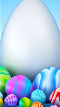 Colorful Easter eggs creative 1125x2436 wallpaper ... wallpaper