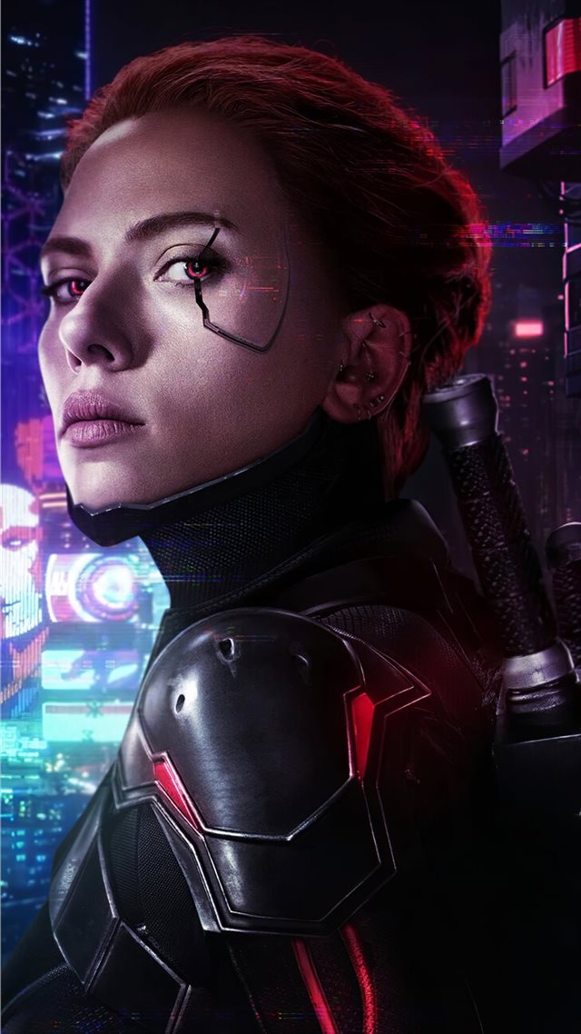 1080x1920 cyberpunk 2077 x avengers black widow - marvel iPhone 8 Wallpaper