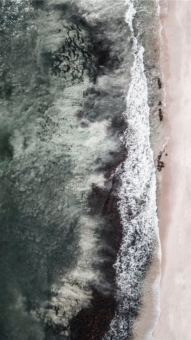 1080x1920 aerial view of crashing waves - australia iPhone 8 Wallpaper