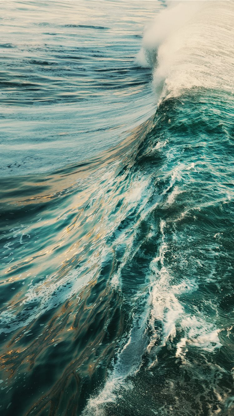 blue ocean waves during daytime iPhone 8 Wallpapers Free ...