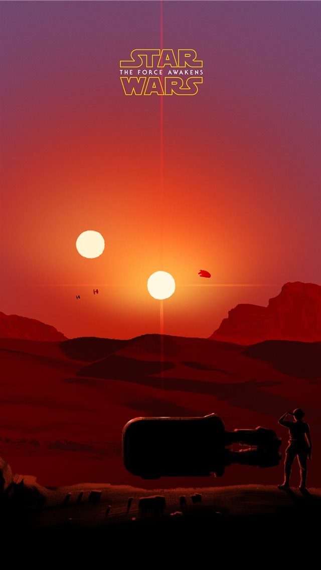 1080x1920 Minimalism portrait display Star Wars The Force Aw... - minimalist star wars iPhone 8 Wallpaper