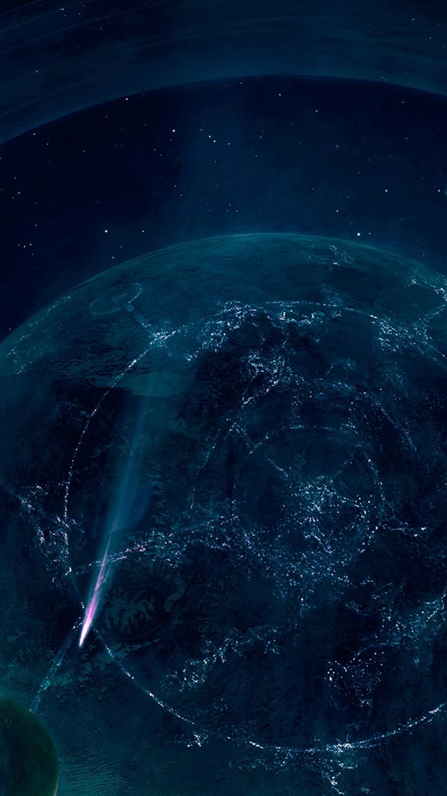 1080x1920 Space Blue Saturn Dark Art Nature -  iPhone 8 Wallpaper