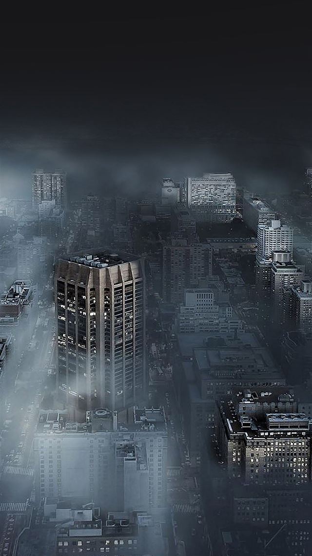 1080x1920 Dark city in fog -  iPhone 8 Wallpaper