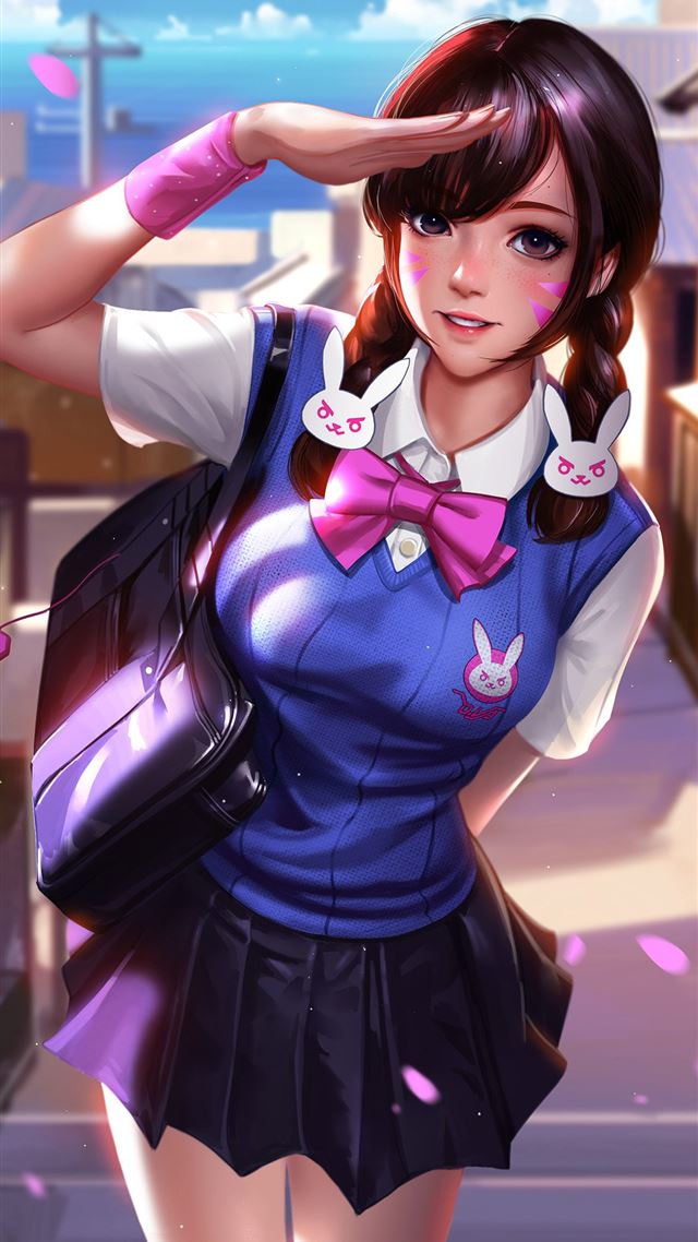 1080x1920 Hero overwatch diva anime girl -  iPhone 8 Wallpaper