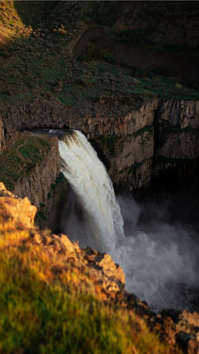 1080x1920 time lapse photography of flowing plunge waterfall - waterfall iPhone 8 Wallpaper