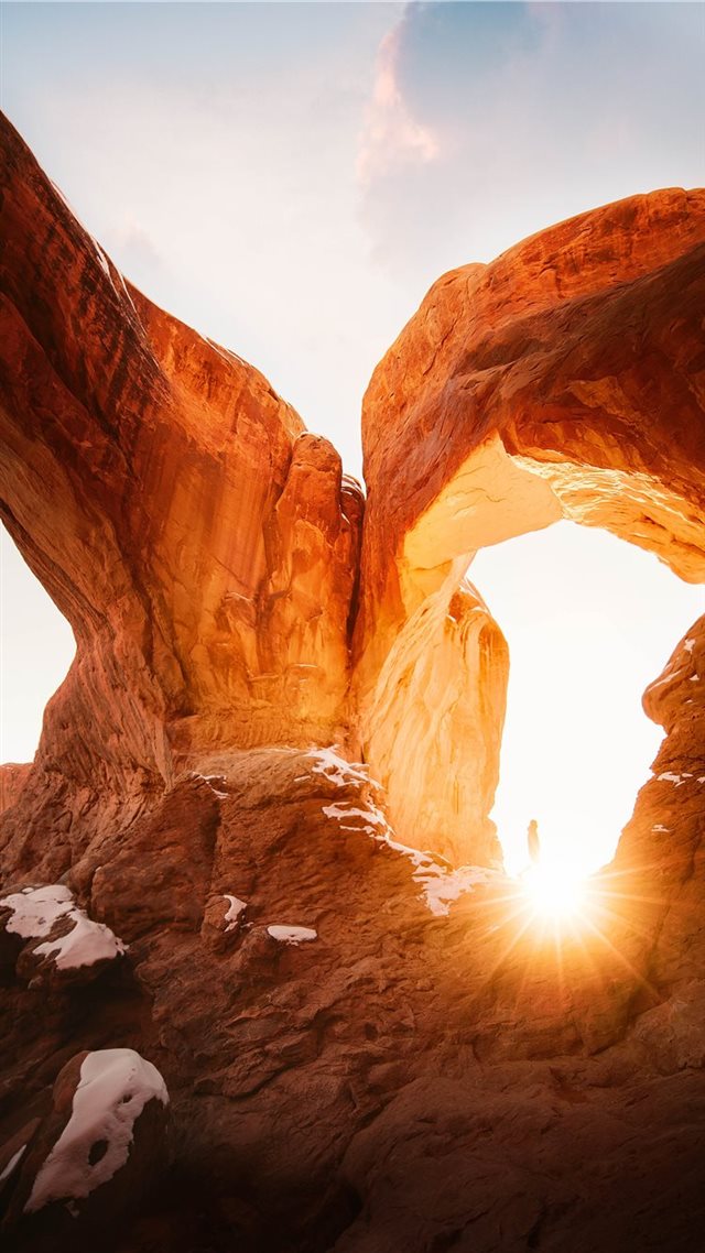 1080x1920 Natural arch during golden hour - animal iPhone 8 Wallpaper