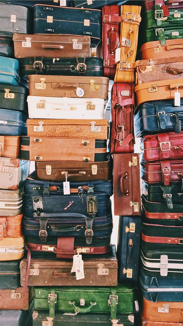 1080x1920 pile of luggages - vintage iPhone 8 Wallpaper