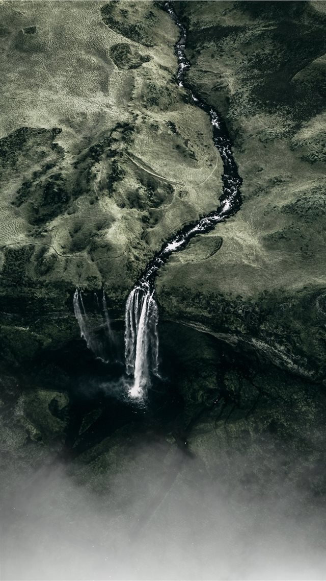 1080x1920 aerial shot - waterfall iPhone 8 Wallpaper
