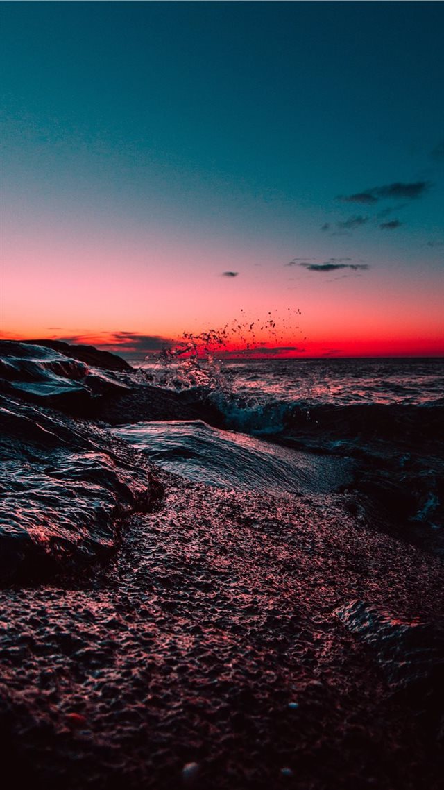 1080x1920 body of water during sunset - sky iPhone 8 Wallpaper